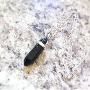 New Black Onyx Gemstone Necklace